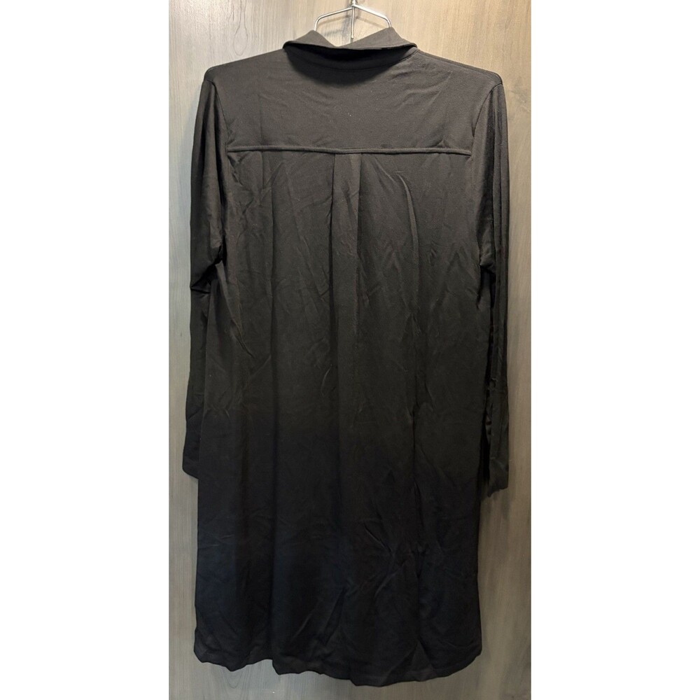 Donna Karan Solid Button Up Jersey Knit Sleepshirt